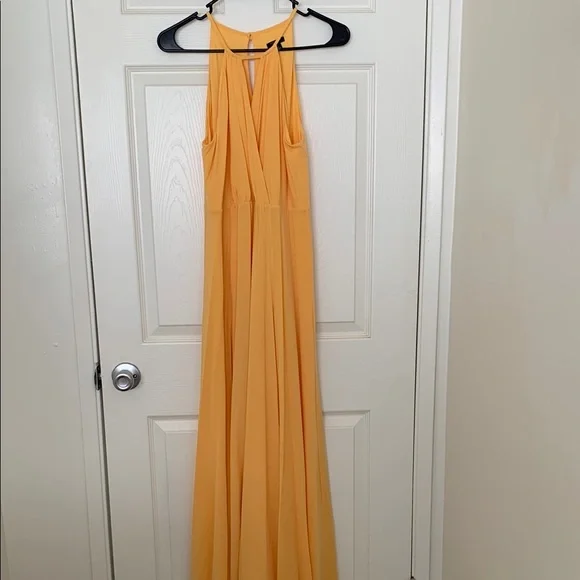 Ann Taylor Yellow Halter Maxi Sundress for spring and summer.